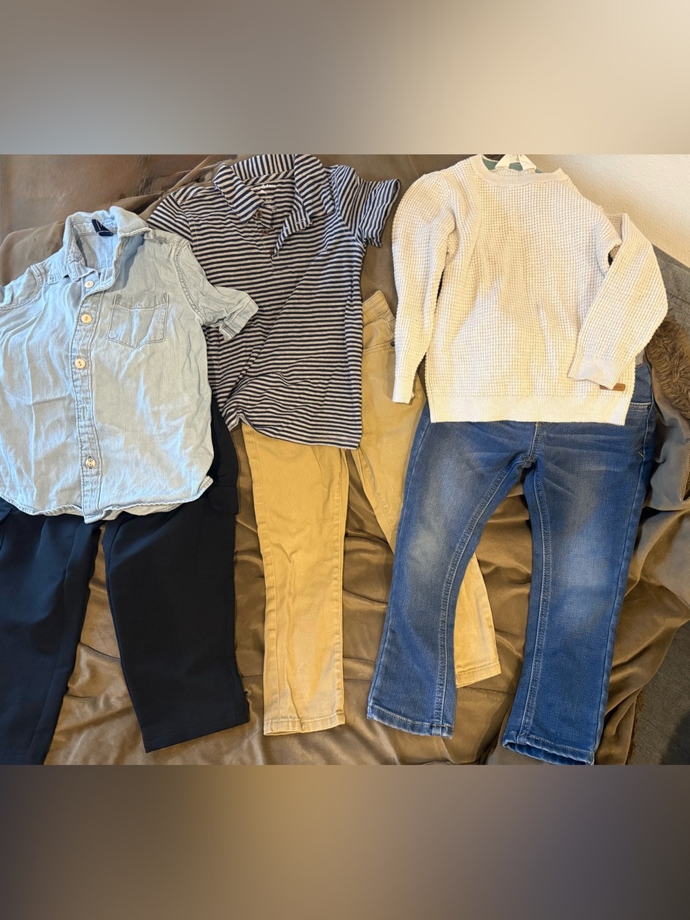 Boys Pants/Sweater/Denim Button down bundle size 5. (Gap/Lucky/Tommy Bahama)